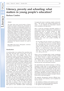 11Literacy - 2014 - Comber - Literacy  poverty and schooling  what matters in young people s education