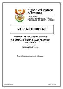 NC900 - ELECTRICAL PRINCIPLES AND PRACTICE L4 MEMO NOV 2019 Signed off