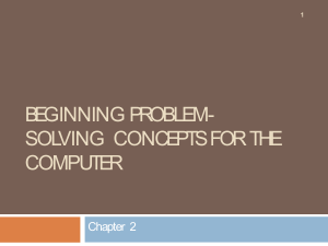 chapter2 Beginning Problem-Solving Concepts for the Computer