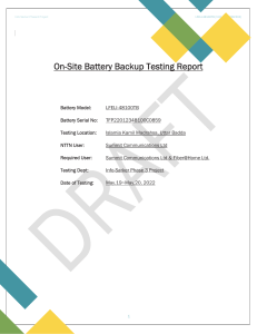 Battery Backup Test Report V01