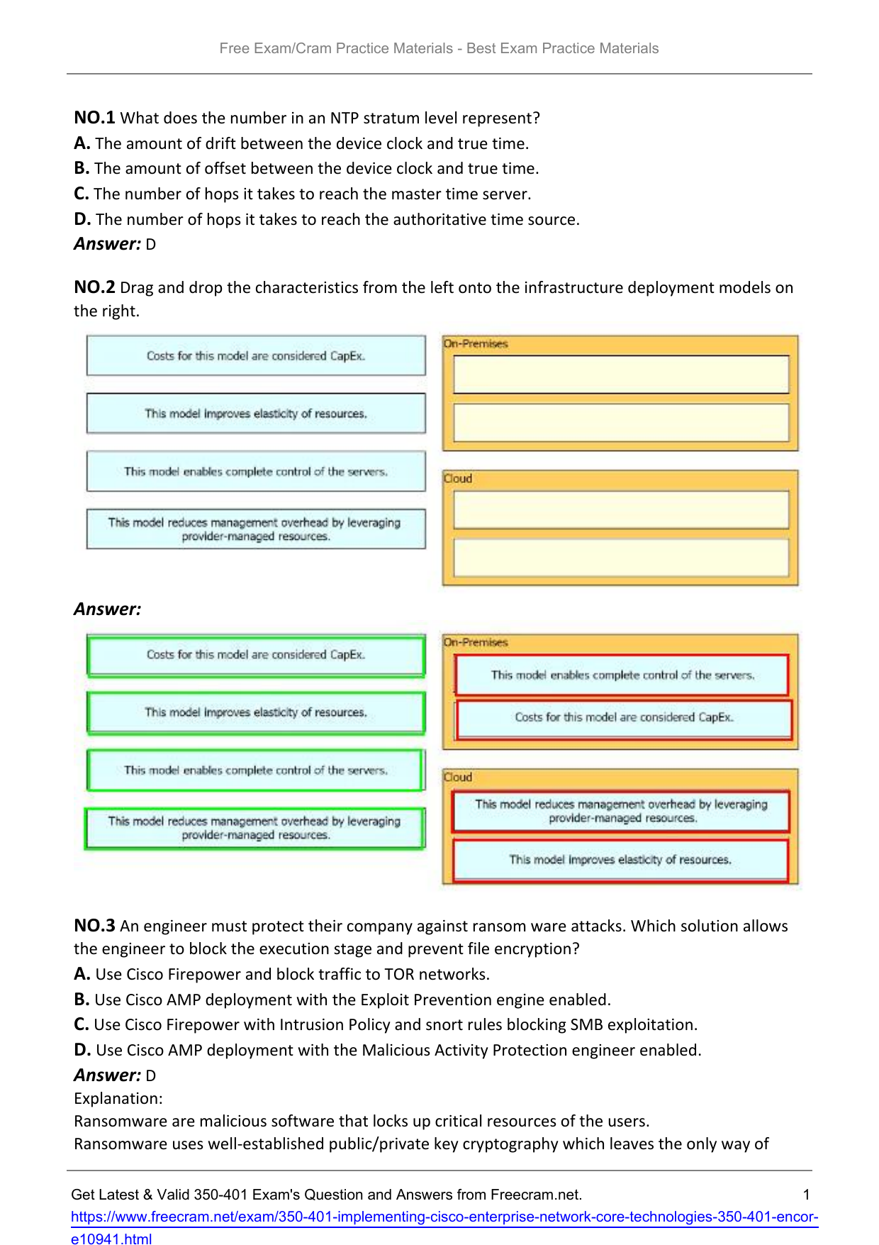 Practice Test 350-401 Pdf