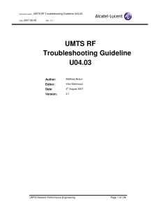 UMTS-RF-Troubleshooting-Guideline