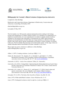 Bibliography for Carnabys Black-Cockatoo