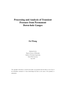 Processing Analysis of Transient Pressure from PDGs