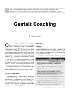 Gestalt Coaching Stevenson