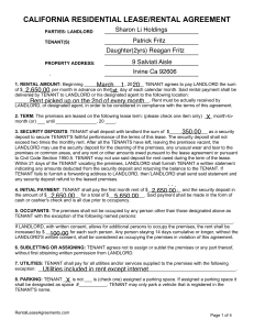 California-Standard-Residential-Lease-Agreement