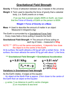 1 - Newtonian Gravitation OH Notes