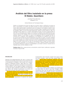Análisis de Filtros-instalado en la Presa El-Batan-Flores-Xiangyue (2008)