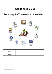 2014 Booklet One - Recording transactions of a retailer