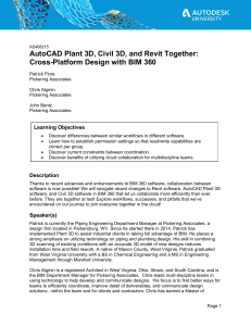 AutoCAD Plant 3D, Civil 3D, and Revit Together: Cross-Platform Design with BIM 360