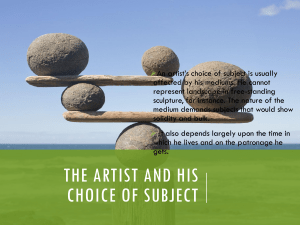 THE SUBJECT OF ART