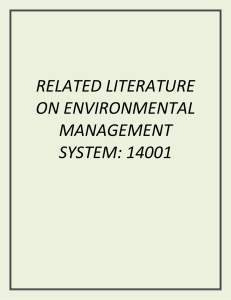 ISO 14001 Environmental Management Literature Review Matrix