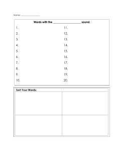 word work worksheet