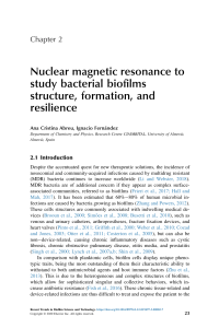 Nuclear magnetic resonance to study bacterial biofilms structure, formation, and resillence