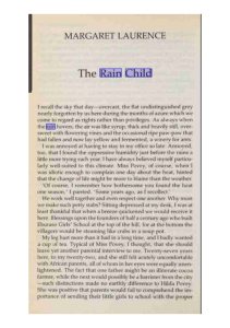 The Rain Child by Margaret Laurence