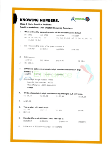 Knowing numbers ch-1 class 6