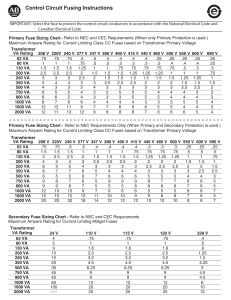 1491-in003 -mu-p - transformer fuse sizing