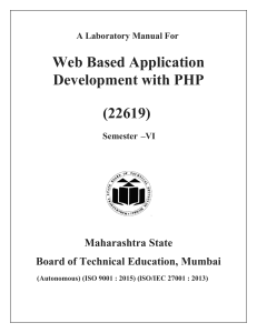 PHP Web Development Lab Manual (22619)