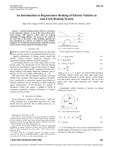 Regenerative Braking & ABS in Electric Vehicles