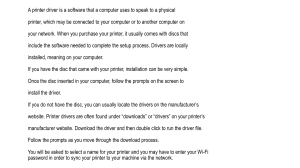 A printer driver is a software that ..
