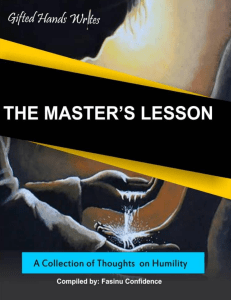 THE MASTER'S LESSON