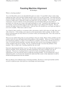 Faceting Machine Alignment Guide by Don Rogers