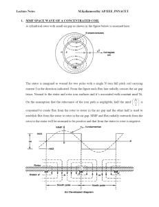 Calculation of air gap MMF for Concentrated,Distributed and Short pitched Winding arrangements