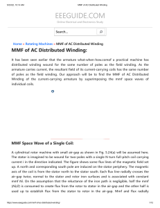 MMF of AC Distributed Winding
