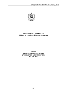 Draft Liquefied Petroleum Gas (Production & Distribution) Policy, 2012
