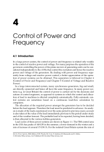 Control of power and frequency