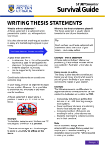 Writing Thesis-statements