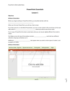 PowerPoint 2016 Guided Notes