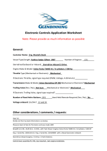 Electronic Controls Application  Worksheet