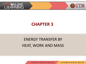 Energy Transfer: Heat, Work, and Mass - Thermodynamics