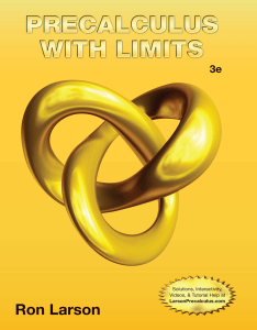 Precalculus with Limits (Ron Larson) 