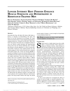 Longer Interset Rest Periods Enhance Muscle Strength and Hypertrophy in Resistance Trained Men