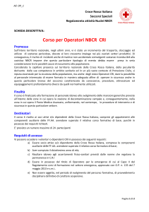 Corso per Operatori NBCR CRI