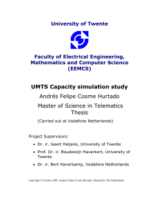 UMTS Capacity simulation study