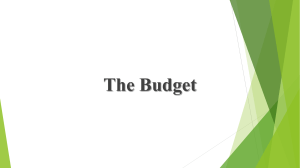 Economics lesson 13 - The Budget