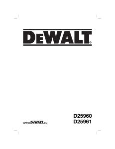 DeWalt D25960K Manual