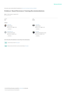 Evidence-Based Resistance Training Recommendations