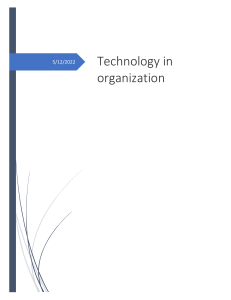 Technology in organization