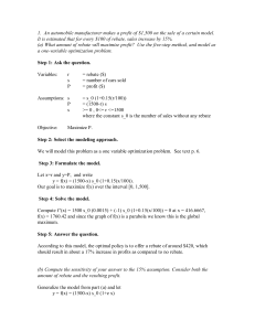 Optimization Problems: Business & Economics