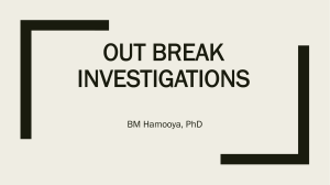 Outbreak investigations