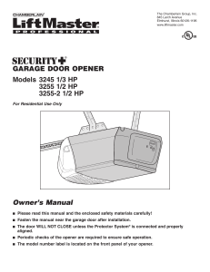 LiftMaster 3255 Owners Manual 2
