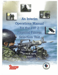 JTF 2 Physical Fitness Selection Test Manual Jun 07 E