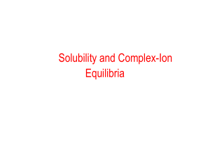 16.Solubility Equilibria 2015