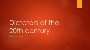 Intro to Dictators of the 20th century