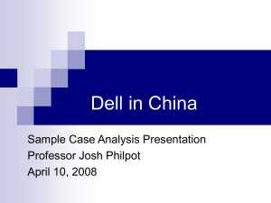 Dell Case Analysis in China