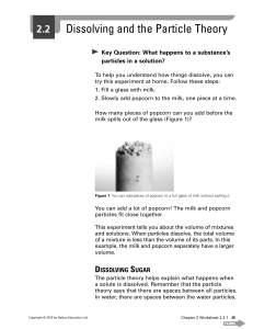 particle theory dissolving worksheet